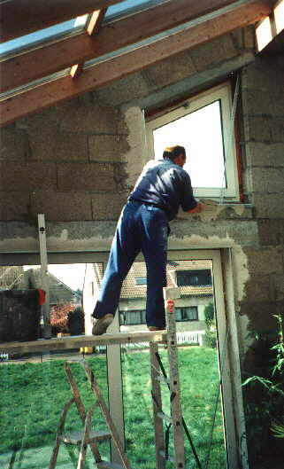 Wintergarten verputzen